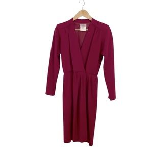 Yves Saint Laurent Dress, Vintage YSL Wrap Wool Dress, rive gauche, size 36